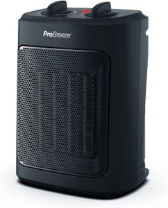 Pro Breeze 2000W Ceramic Heater – Portable Electric, Black