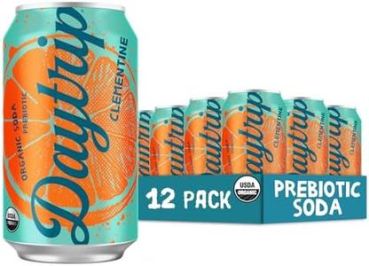 Daytrip Sparkling Prebiotic Soda Flavor - Fiber Enriched Low Calorie & Low Sugar Soft Drinks - Beverages with Gut Health & Immunity Benefits - Mood Boosting & Stress Reducing Properties - All Natural USDA ORGANIC 12oz