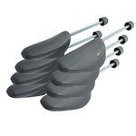 Incutex 1 pair of shoe trees variable size UK 5-11, plastic shoe shaper, grey