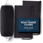 Byllstore Black Premium Boat Fender Cover Polyester - Fits Taylor Made, Big B, Hull-Gard & Super Gard Cover - Several Sizes (8" x 22", 2)