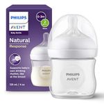 Philips Avent Natural Response Baby Bottle - 125ml Baby Milk Bottle for Newborns and Up, BPA Free, 0+ Months (Model SCY900/01)