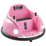 Best Choice Products 6V Electric Kids Ride On Bumpin Bumper Car, 1.5 - 6 Years Old, Parent Remote Control, 360 Degree Spin, Lights, Sounds - Pink