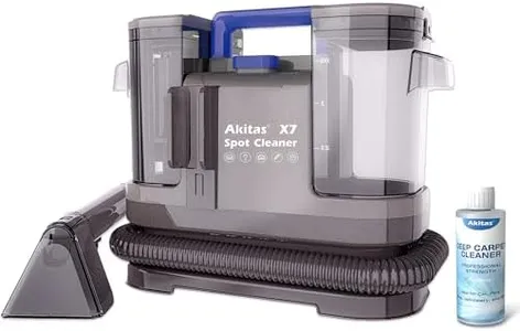 Akitas X7 Spot Cleaner, 600W Portable Carpet & Upholstery Cleaner with Self-Cleaning Function, Dual Water Tanks, Lightweight Handheld Design, Ideal for Pet Stains, Sofas, Rugs, Cars & Upholstery