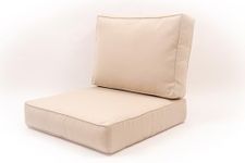 TPAC DESIGNS Outdoor Deep Seating Cushion Set - Sunbrella Seat & Back Cushion Set for Patio, Indoor, Outdoor, Wicker Chair, Lounge, Sofa & Garden Couch-Weather Resistant Deep Seat Replacement Cushion