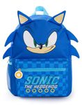 SONIC THE HEDGEHOG Boys Backpack | Blue 3D Character Rucksack with Adjustable Straps | Gamer Practical & Organised Luggage Sports School Bag For Kids | Gaming Series Merchandise Gift