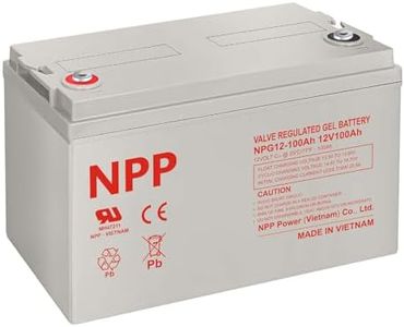 NPP NPG12-100Ah 12V 100Ah Gel Rechargeable Battery for PV Solar Panels,Smart Chargers Wind Turbine and Inverters,RV, Marine and Boat