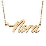 HUAN XUN Custom Made Love Jewelry Gifts Nora Name Necklace for My Wife My Girlfriend