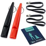 Ezee Paws 2 Pack of Dog Whistles for Recall with Lanyards and Dog Training Guide to Stop Dog Barking Dog Training Whistle