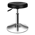 QiCheng&LYS Round Modern bar Stool Height Adjustable 360 Swivel Stool,for Home Office Kitchen Barbershop bar spa (Black)