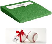 Yes4All Portable Pitching Mound and 2 Baseballs, Pitchers Mound Baseball, Softball Pitching Mound with Antifade Turf and Regulation Pitching Rubber 30 x 30 x 4 Inch for Indoor and Outdoor.