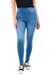 M17 Women Ladies Denim Jeans Jeggings Skinny Fit Classic Casual Trousers Pants with Pockets (24, Mid Wash Blue)