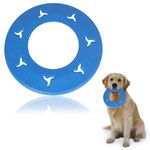 1 Pcs Dog Frisbee, Dog Flying Disc Interactive Dog Toys, Ultra Durable Chew Toy, Fetch Toy for Outdoor Fun, Outdoor Play and Exercise, Training (Blue)