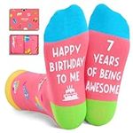 Zmart Gifts for 7 Year Old Girls Boys, 7th Birthday Gifts, Gifts for Boys Girls age 7, Crazy Silly Funny Socks for Kids, Kids Novelty Socks