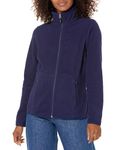 Amazon Essentials Women's Classic-fit Long-Sleeved Full Zip Polar Soft Fleece Jacket (Available in Plus Size), Navy, L