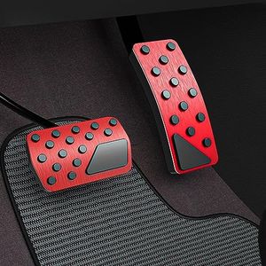 TDOFYH Aluminum Alloy Pedal Cover for Jeep Grand Cherokee Dodge Durango 2011-2024 No Drilling Aluminum Brake and Accelerator Pedal Covers 2PCS(Red)