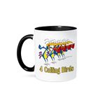 3dRose Four Calling Birds-Two Tone Mug, Ceramic, Black/White, 10.16 x 7.62 x 9.52 cm