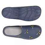 Womens/Ladies Clogs Briers Gardening Shoes Soft Sole Slip On Lightweight UK 4-8 (Navy (Bees), Numeric_6)