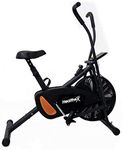 Healthex Exercise Cycle Air Bike For Home use I Fitness Equipment for Home Gym | Fitness Machine with Moving & Stationary Handles (Octane) (Without Back Support)