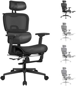 ALFORDSON Ergonomic Office Chair with 3D Adjustable Armrest and Headrest & Footrest, Mesh Gaming Chair for Executive Computer Desk, Recline & Tilt with Adaptive Back Support, Max 180kg, Prox All Black