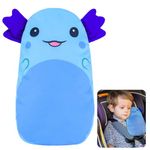 Seatbelt Covers for Kids Comfortable Seat Belt Pads Cute Travel Pillow Car Seat Head Support for Children,Blue