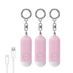 Personal Safety Alarm for Women - 130dB Self Defense Keychains Siren Whistle, Rechargeable with SOS LED Strobe Light - Personal Emergency Security Safe Protection Devices for Kids Elderly