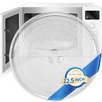 12.5" Microwave Plate Replacement 12 1/2 Inch Universal Microwave Glass Turntable Compatible with GE/Samsung/Panasonic/Maytag/Toshiba/Magic Chef/Daewoo/Amana/Oster and More