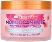 Tree Hut Moroccan Rose Whipped Shea Body Butter, Hydrating & Nourishing Body Lotion with Natural Oils, Moisturizer for Soft & Smooth Skin, 8.4 Oz