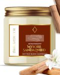 ThinkArtDecor Scented Soy Wax Candle, 450 gm, 35-40 Hrs| Luxury Aroma Therapy Votive Jar with 2 Aromatic Tea Lights | Scented Candles for Home Decor Gift Set | Fragrance Mysore Sandalwood