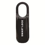 Mini Smart Fingerprint Lock Biometric USB Rechargeable Padlock Chip Anti-Theft,for Luggage Box Bag (Black)