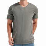 RONOMO Men's T-shirt V-neck T-shirt(V001 Grey 4XL)