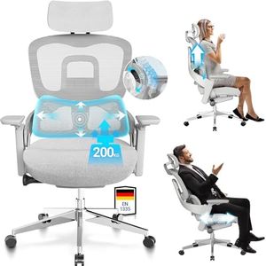 MELOKEA ReliefBack Master Silla de Oficina ergonómica contra el Dolor de Espalda, Silla de Oficina ergonómica de Segunda generación, Soporte Lumbar dinámico, síncrono, Silla de Escritorio con