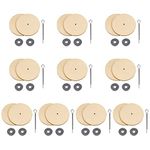 LNQ LUNIQI 10 Set 24MM Doll Joint Connectors Cotter Pin Joints and Wooden Fibreboard Disks Movable Engage Bolt Dolls Accessories for Teddy Bear Doll DIY Crafts