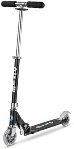 Micro Sprite Kids Scooter - 2 Wheel Folding Kick Scooter with Adjustable Height - Black