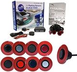 Dolphin DFM400F Front Parking Sensors With Longer Leads. Flush Fit OEM Style 4 Sensor Audio Alert Kit With Rocker Switch (Gloss Black)