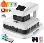 VEVOR Auto Heat Press Machine, 15 x 15 inch, T-Shirt Press Machine with Auto Release and Adjustable Pressure, Digital Display, Rapid Heating, for Sublimation, Vinyl, Heat Transfer Projects, White