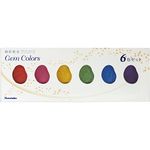 Kuretake Gansai Tambi Gem Colors, Watercolor paint set, 6 colors, Professional-quality for artists and crafters, AP-Certified, for adult, Made in Japan, MC20GC/6V