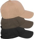 Daxton Air Cool Tech Hat Ventilated Micro Holes Structured High Profile Baseball Cap 3 Pack - Black,Olive,Khaki