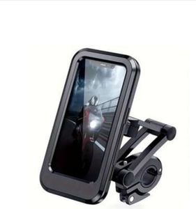 Waterproof Bike Phone Mount, Universal Mobile Holder for Motorcycle & Bicycle Handlebar | 360° Rotation, Touch Screen Access, Adjustable Clamp Fits 4"-6.8" Phones, Mobile Stand for Bike/Cycle