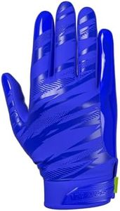 Phenom Elite VPS4 Pro Label Football Gloves – High-Performance, Lightweight Grip Gloves for Adults & Kids | Monochrome Battle Torn Design with Vapor-Stick™ Technology (Royal Blue, YS)