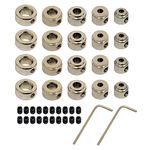 Auto-plaza 20pcs RC Airplane Plane Landing Gear Wheel Stop Collar Copper Plated M2 M2.5 M3 M4 M5 Landing Gear Stopper RC Airplane Replacement Accessoires