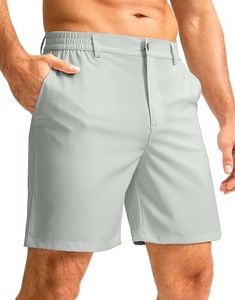 G Gradual Men's Casual Shorts 7" Lightweight Golf Shorts for Men Stretch with 3 Pockets Quick Dry Breathable Work Shorts