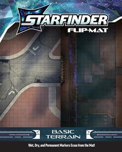 Starfinder Flip-Mat Basic Terrain - Futuristic Space Station & Urban Streets Battle Map 24"x 30" Sci-Fi RPG