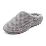 isotoner Women's Ladies Popcorn Mule Slippers Low-Top, Grey (Pale Grey), 6 UK