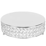 Silver Cake Stand,12 Inch Metal Rou