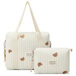 Paterr 2 Pcs Diaper Bag Tote for Women Tote Diaper Bag Multifunction Multisize Maternity Bag Quilted Cotton Cute Diaper Bag, As Shown in the Picture, as shown