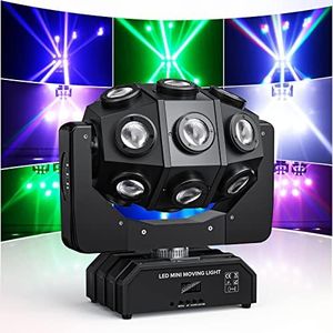 Lyre Led 180W RGBW Lumière de scène stroboscopique Luminaires à tête rotative pour Disco Bars Club Mariage Noël Jeux de Lumiere