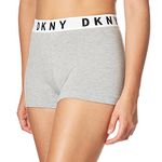 DKNY Women's Cozy Boyfriend Boxer Briefs, Heather Gray/White/Black, M UK