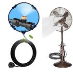 Fan Misting Cooling System Kit, Mister Fan for Outside Patio, Water Sprayer, Water Misting Fan for Cooling Outdoor, Backyard Misters for Fan, Summer Water Mister for Cooling Plants (14 inch)