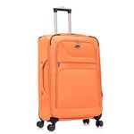 Aerostar Large 29” Lightweight Softshell Expandable Suitcase, Check in Luggage 4 Wheels with Integrated Combination Lock (Orange, 112 litres)