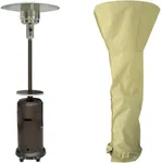 Hanover 7-Ft. 48,000 BTU Steel Propane Portable Patio Heater with Weather-Protective Cover, Modern Umbrella Style Gas Outdoor Heater for Deck, Patio, or Backyard, Durable Outdoor Heaters for Patio